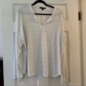 Banana Republic Long Sleeve Polka Dot Dressy Top